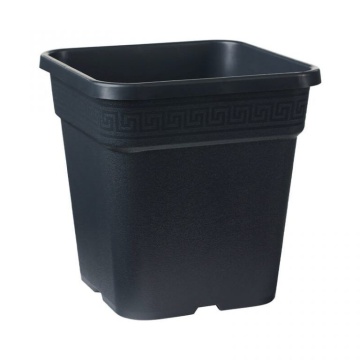 Ghiveci pătrat negru Vega