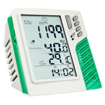 Stație de măsurare CO₂ – temperatură și umiditate cu înregistrare pe card SD