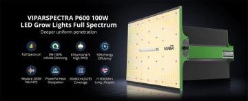 VIPARSPECTRA P600 100W LED -  Lumină horticolă led cu Infrarosu și dimmer integrat