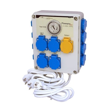 G-Systems Timer Box 12 x 600W - Control industrial pentru iluminat horticol cu temporizator și circuit pentru încălzire