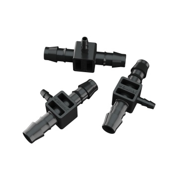 Set 3 conectori T- 8X3X8 MM BLUMAT - conector în T pentru furtun de irigare