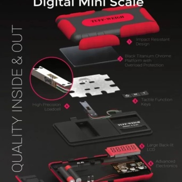 Cântar de buzunar On Balance Tuff-100-BK - cântar digital robust 100 g x 0,01 g cu protecție la impact