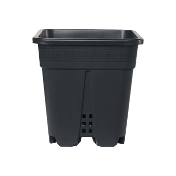 Ghiveci pătrat negru Super Vega
