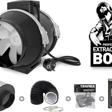 Kit extractor 125 mm / 250 m3h cu Filtru de carbon