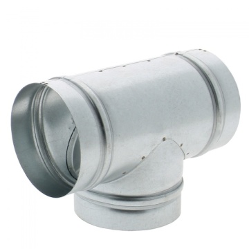 RACORD T 90 GRADE DIAM. 125MM - racord tip T din oțel pentru 3 conducte de aer de 125 mm