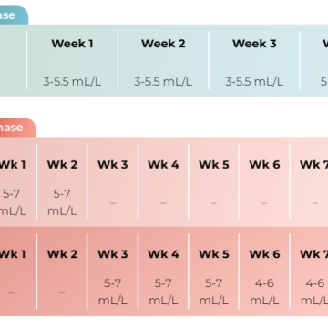 Set Sensi Terra Part One + Two feeding chart 