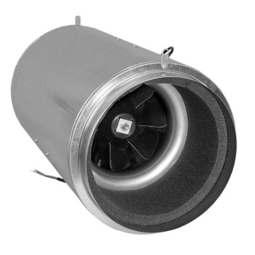 Ventilator turbină izolat fonic CAN ISO-MAX - ventilator tubular diagonal antifonat cu sistem rotor-stator