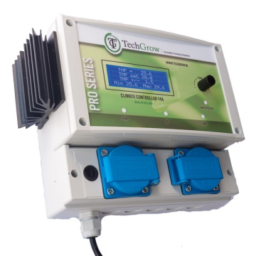 Techgrow Clima Control Climate Controller 14A - controler digital pentru temperatură, umiditate și două ventilatoare