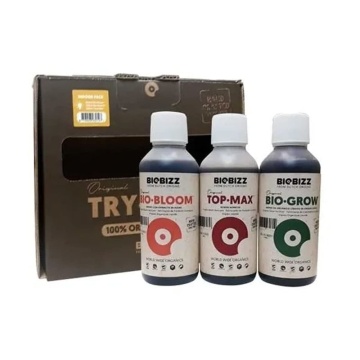BioBizz Try Pack Indoors - pachet de îngrășăminte și stimulenți pentru cultivarea în spații închise