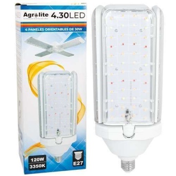 Agrolite 4.30 LED 120W – lampă LED cu 4 panouri, spectru complet, pentru creștere și înflorire