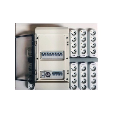 Cutie de distribuție cu temporizator Hager Power Panel - 32 prize x 600w, 8 prize permanente și 2 prize pentru încălzire