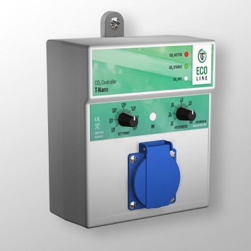 Controler compact Techgrow T-Nano CO2 pentru dozarea automată a dioxidului de carbon