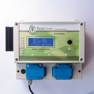 Techgrow Clima Control Climate Controller 14A - controler digital pentru temperatură, umiditate și două ventilatoare