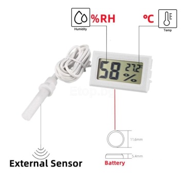 Termohigrometru cu sondă externă – cablu 1,3 m