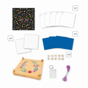 Kreativni Set Presovanje Cvetova Drvena Presa - Img 2