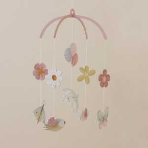 Visilica "Flowers & Butterflies" - Roze mobil za bebe - Img 2