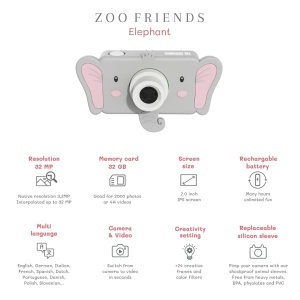 Dječiji Digitalni Fotoaparat - Zoo Friends Slon - Img 3