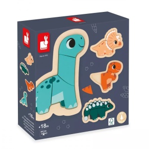 Janod Dino Drvene puzzle 2-5 delova
