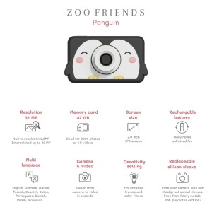 Dječiji Digitalni Fotoaparat - Zoo Friends Pingvin - Img 3