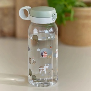 Flašica za piće sa push-up poklopcem 600 ml, zelena - Little Farm - Img 3