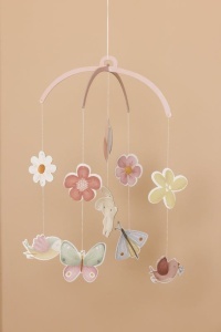 Visilica "Flowers & Butterflies" - Roze mobil za bebe - Img 4