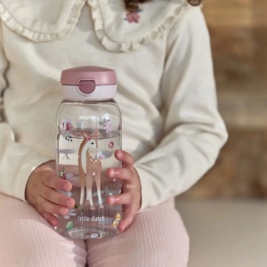 Flašica za piće sa push-up poklopcem 600 ml, roze - Fairy Garden - Img 3