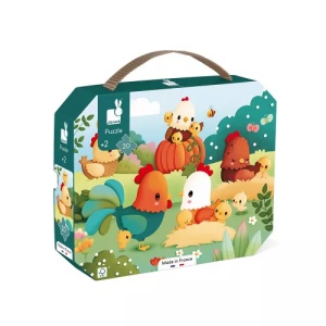 Puzzle Farma 20 delova sa koferom