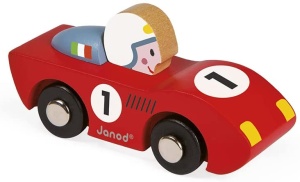 Janod Mali drveni trkački automobil - Crveni - Img 2