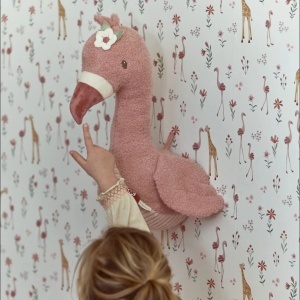 Little Dutch Plišana glava flamingosa za zid - Img 2