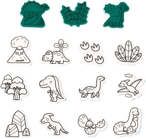 Pečati Dinosaurusi - 15 Delova za Kreativnu Zabavu - Img 2