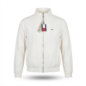 Tommy Jeans M jachetă geacă bărbați crem alb-unt fermoar talie elastică căptușeală plasă DM0DM20655 NOUA