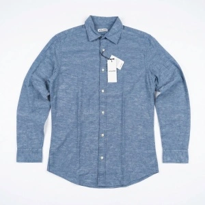 Jack & Jones XS cămașă bărbați in bumbac albastru gri casual 12248579 NOUA