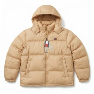 Tommy Jeans XXL The Alaska Puffer geacă bărbați jachetă bej iarnă puf DM0DM19537 NOUA