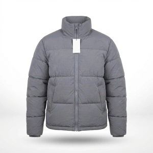 Cropp S M geacă bărbați jachetă matlasată puffer gri electric 104AT NOUA