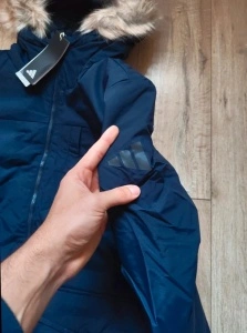 Adidas Paveric Fur Par geacă bărbați jachetă parka bleumarin iarnă