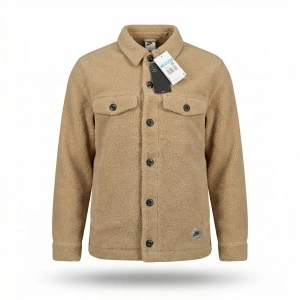 Nike M jachetă bărbați overshirt fleece sherpa bej camel loose fit DZ5437 NOUA