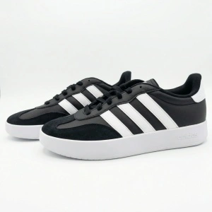 Adidas EUR 44 Barreda piele sneakers bărbați pantofi sport negru alb casual JI2307 NOI