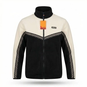 Ellesse XS Atlin FZ Jacket jachetă bărbați polar fleece negru bej fermoar SHY21423 NOUA