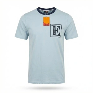 Ellesse M tricou bărbați bleu deschis guler navy ringer logo bumbac EM458 NOU