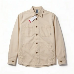 s.Oliver overshirt bărbați jachetă tip cămașă crem