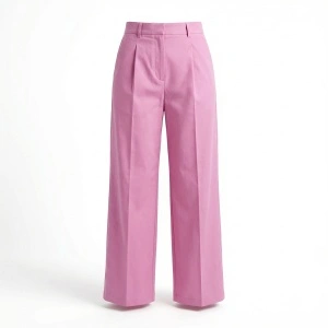 Pieces M pantaloni damă wide leg violet roz talie înaltă high waist eleganți 17124525 NOI