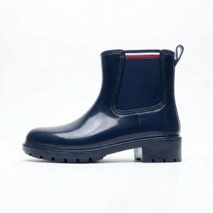 Tommy Hilfiger Essential Corporate Rainboot cizme ploaie femei botine cauciuc bleumarin