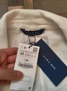 ZARA Man M sacou bărbați blazer casual alb crem