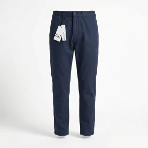 ZARA W29 pantaloni bărbați chino bleumarin bumbac gros pense 4158 NOI