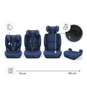 KINDERKRAFT AUTOSEDIŠTE COMFORT UP 2 PLUS I-SIZE NAVY - Img 5