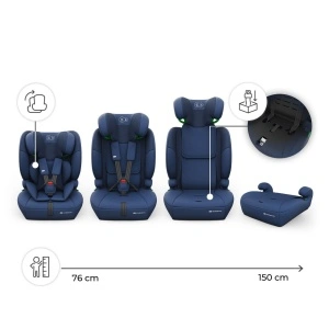 KINDERKRAFT AUTOSEDIŠTE COMFORT UP 2 PLUS I-SIZE NAVY - Img 5