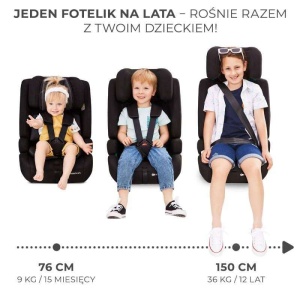 KINDERKRAFT AUTOSEDISTE SAFETY FIX2 I-SIZE 76-150CM GREY - Img 3