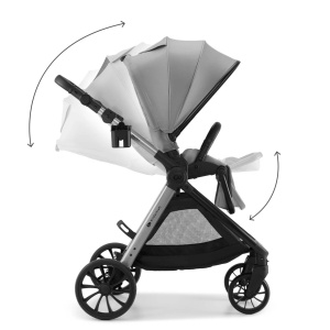 KINDERKRAFT KOLICA ZA BEBE SET 3U1 VESTO 2 GREY - Img 3