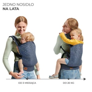KINDERKRAFT NOSILJKA ZA BEBU NINO CONFETI DENIM - Img 4