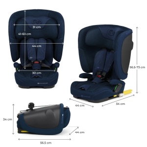KINDERKRAFT AUTOSEDISTE FIX2GO I-SIZE 76-150CM NAVY - Img 6